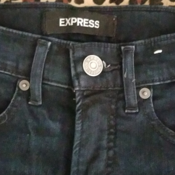 SALE! Express Dark Blue Denim Jeans - Picture 2 of 4